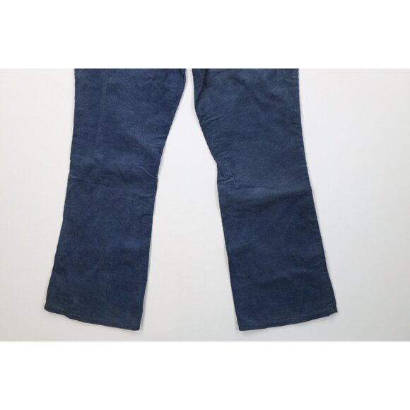 Vintage 70s Streetwear Mens 29x27 Distressed Flared Wide Leg Corduroy Pants USA - Picture 14 of 15